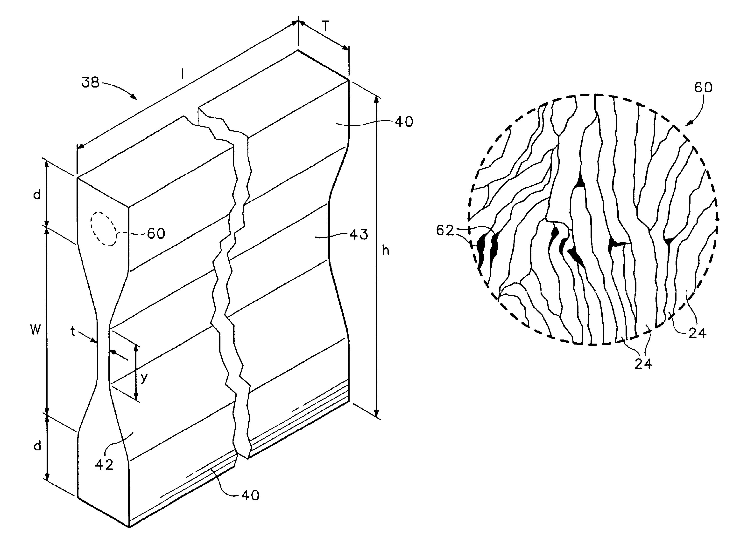 Compressed wood waste structural I-beam