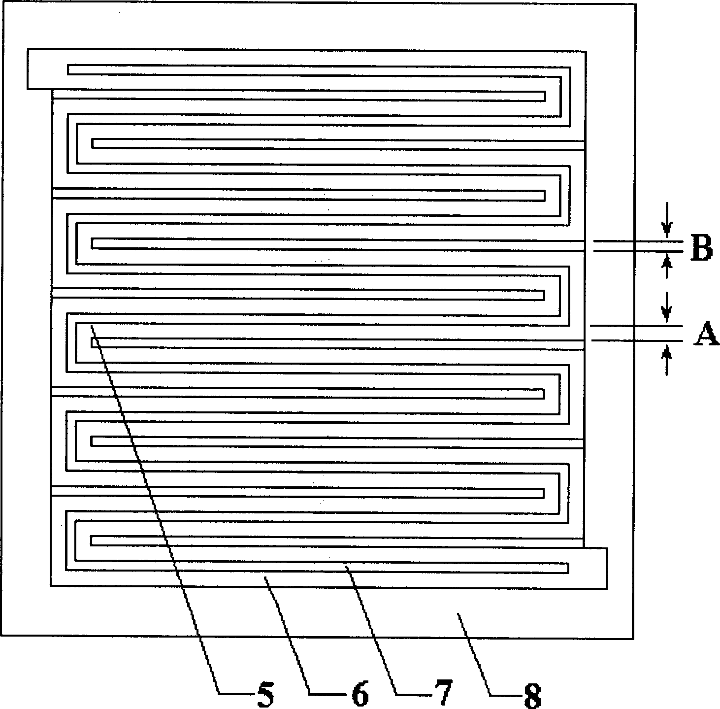 Current collection plate for all vanadium redox flow battery