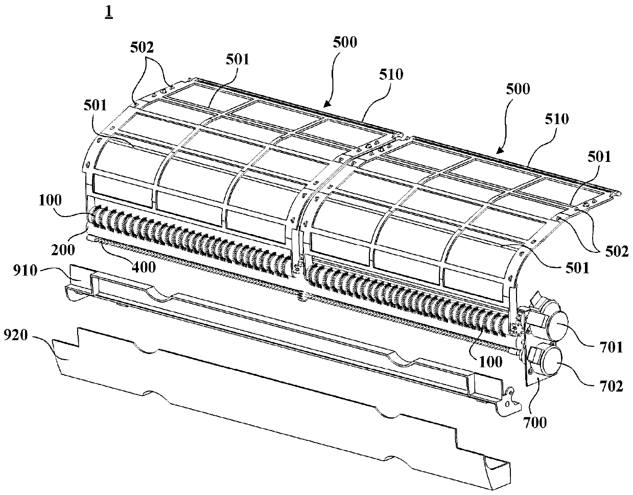 Cleaning device and air conditioner indoor unit having the same