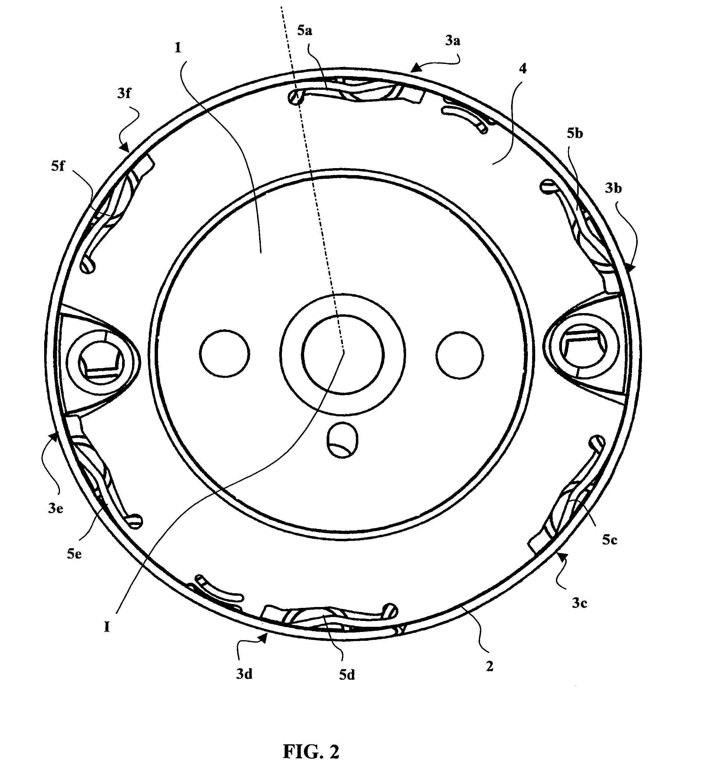 Device with retractable anti-roll means, and use thereof in wire dispensing reels