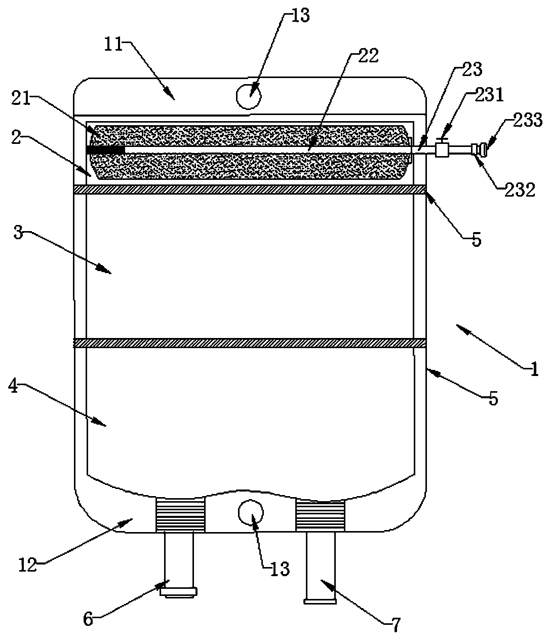 Packaging device for artificial cerebrospinal fluid