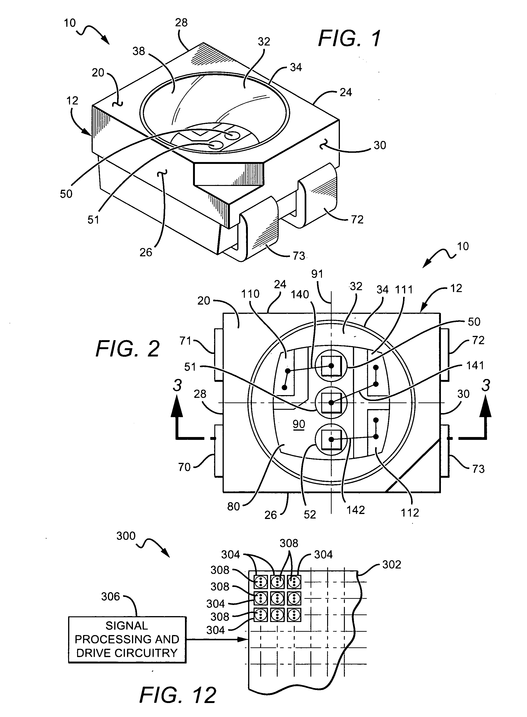 LED surface-mount device and LED display incorporating such device