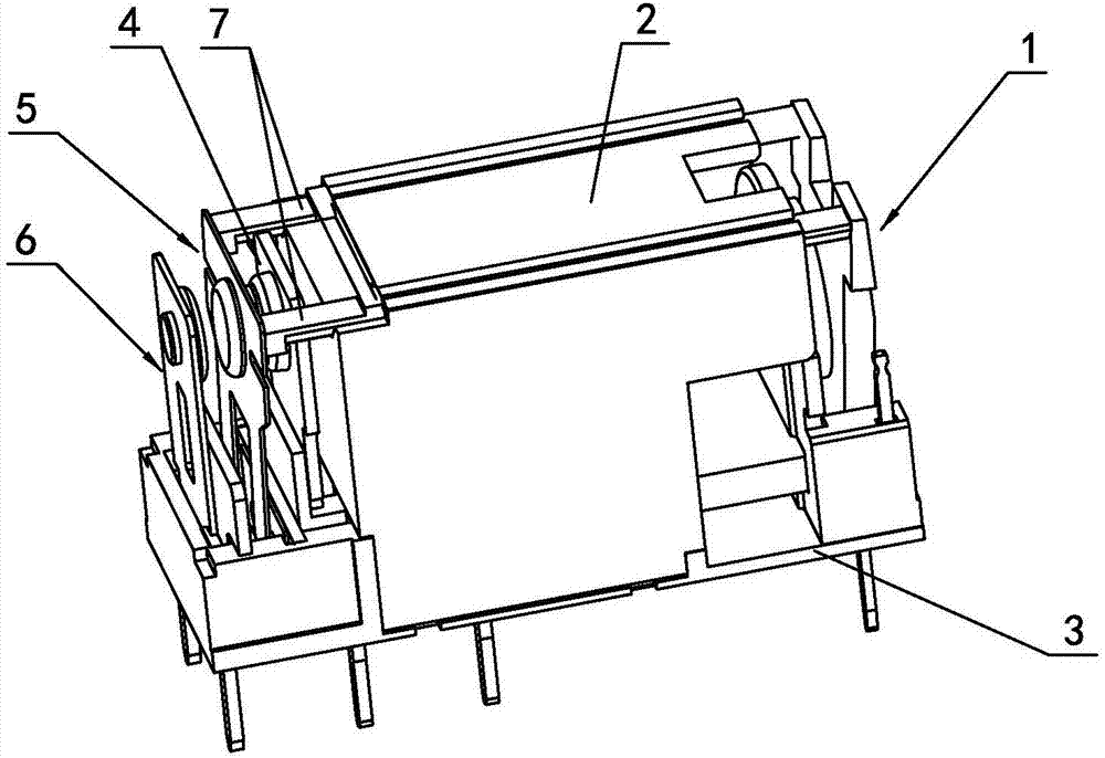 Push-rod high-power electromagnetic relay