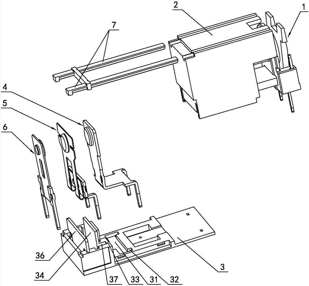 Push-rod high-power electromagnetic relay