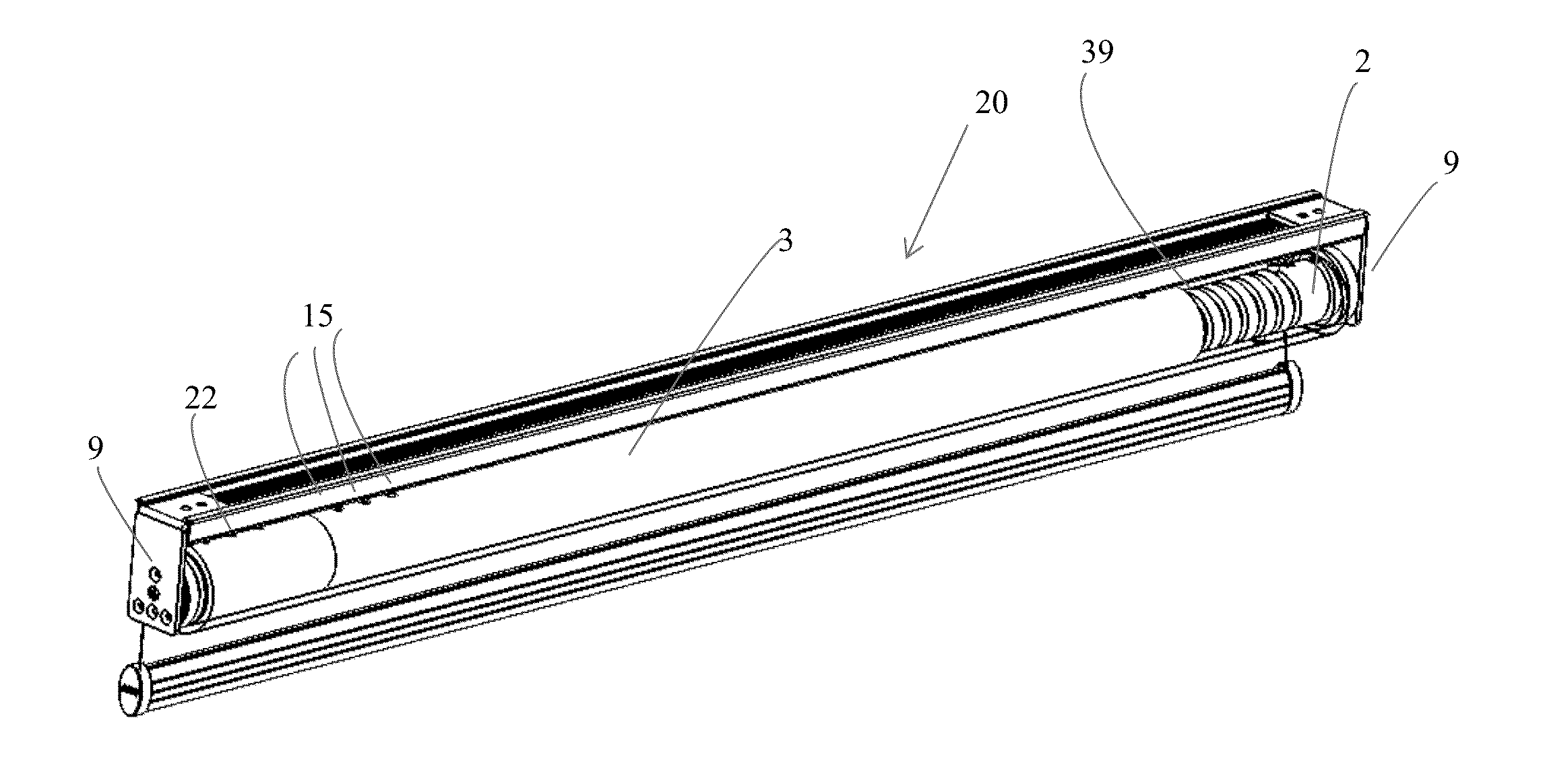 Laterally  moving shade roller tube