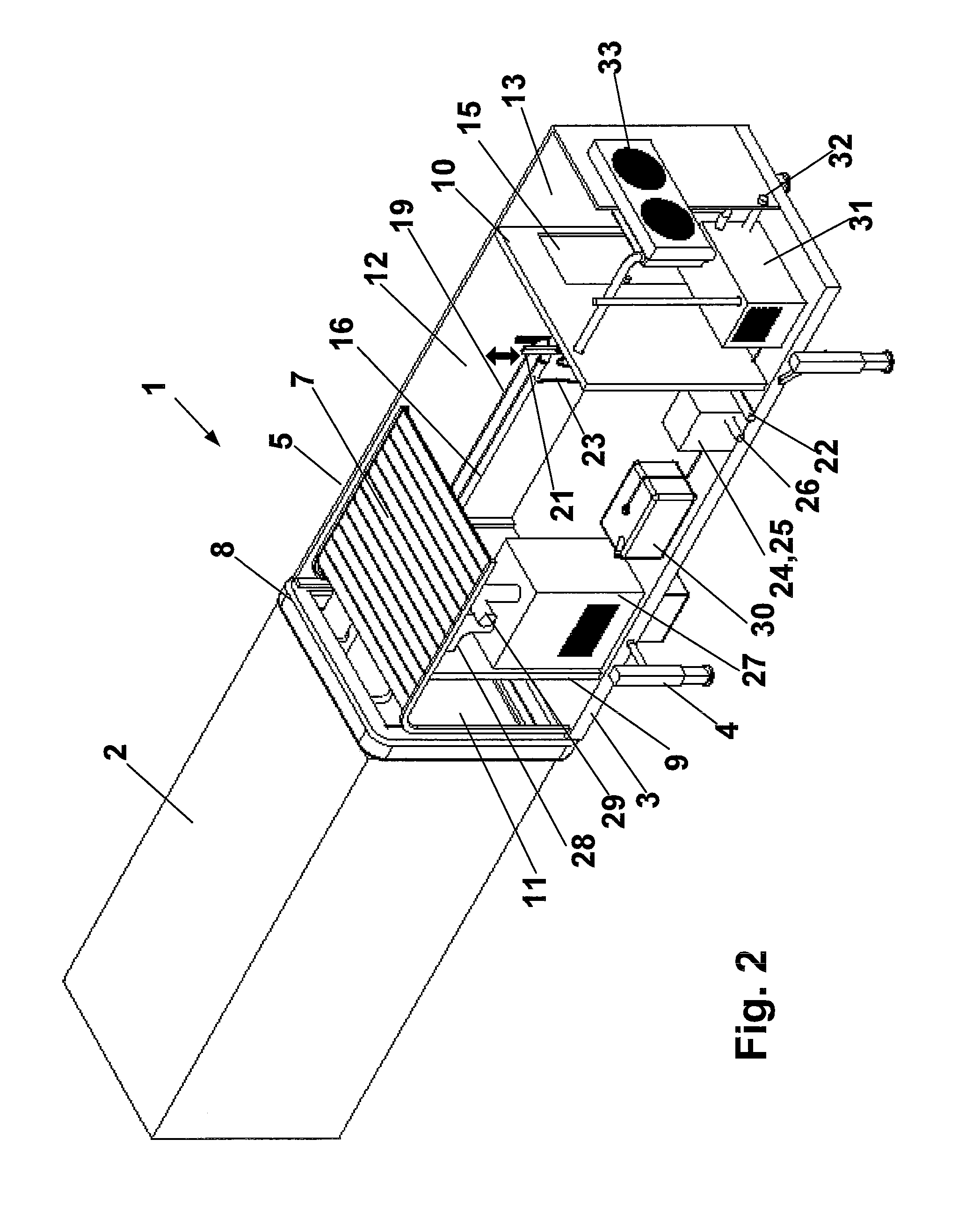 Loading and unloading device for cargo containers, silos and other vessels