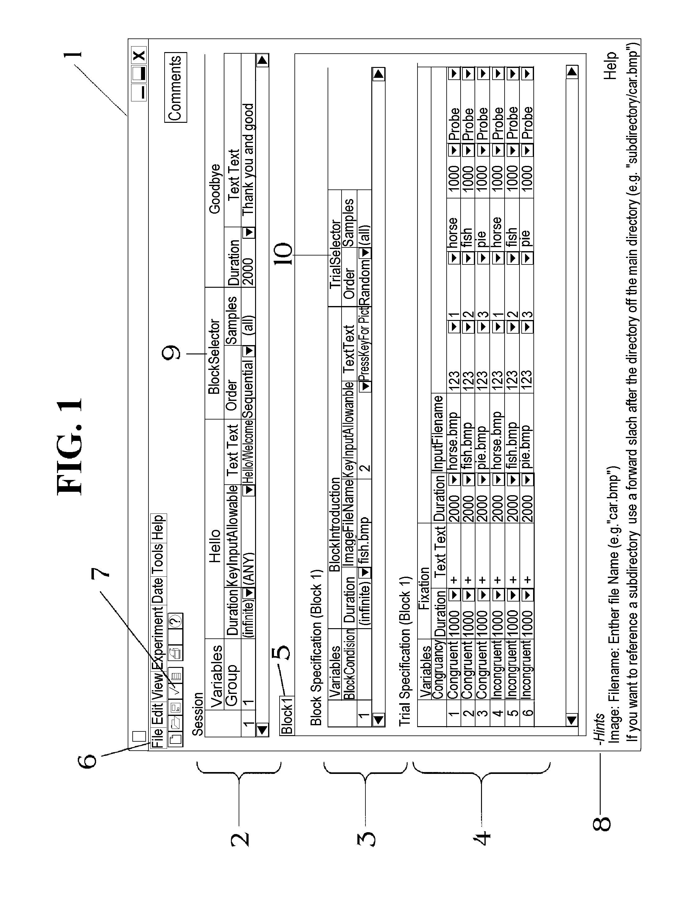 Psychology hierarchical experiment spreadsheet with pre-release event time synchronization