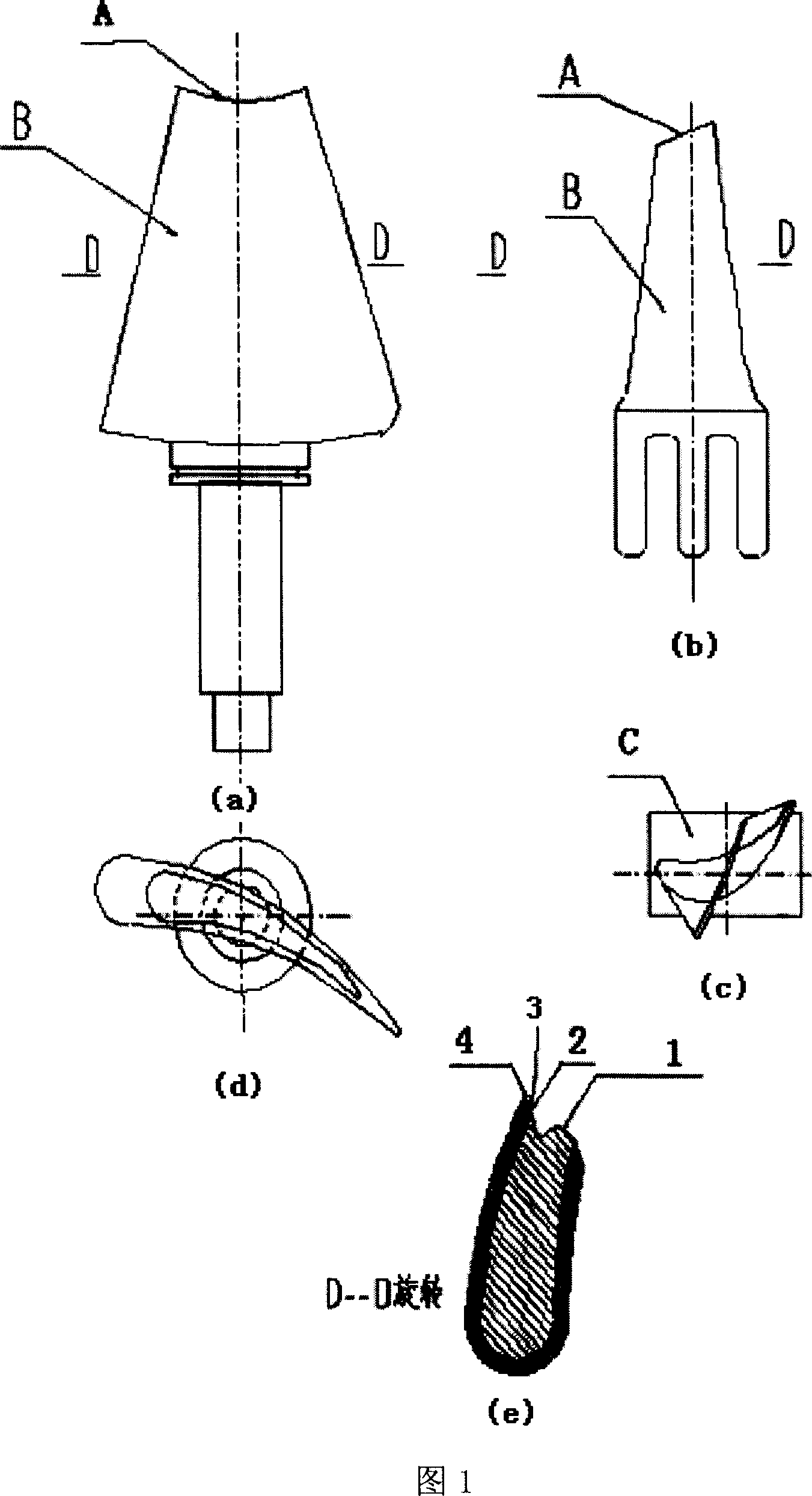 Surface composite coating of turbomachine rotor blade and preparation method thereof