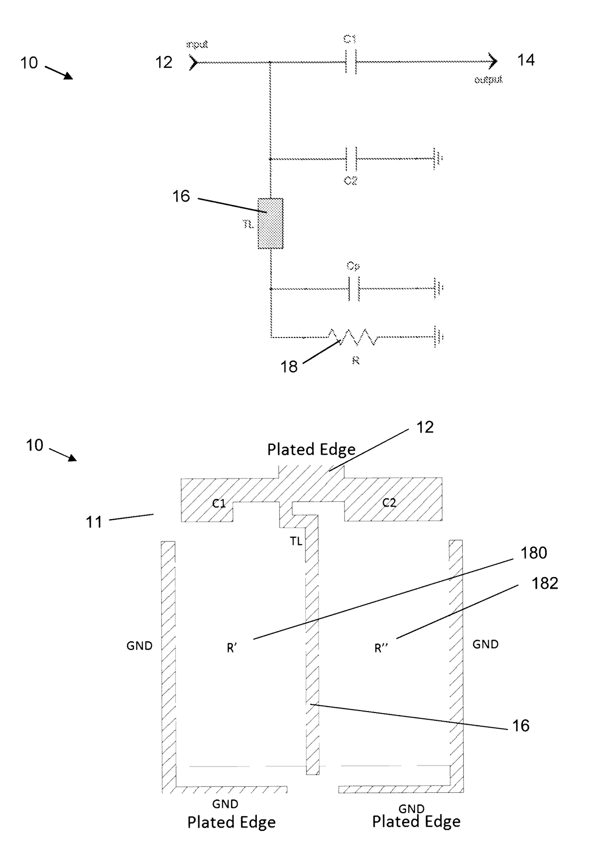 RF attenuator device and system