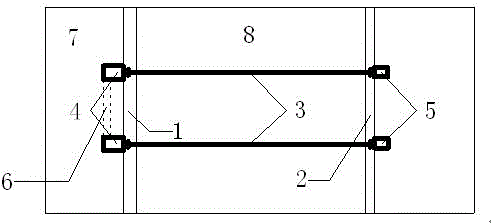 Sheet pile quay wall structure with reinforced rib beams and wave dissipating measures