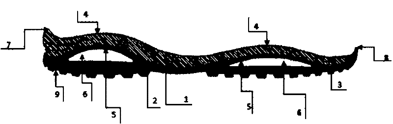 TPU damping soles for heads and tail parts of functional shoes