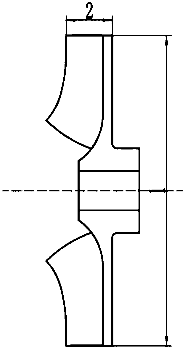 Double-blade semi-open type sewage pump impeller hydraulic design method