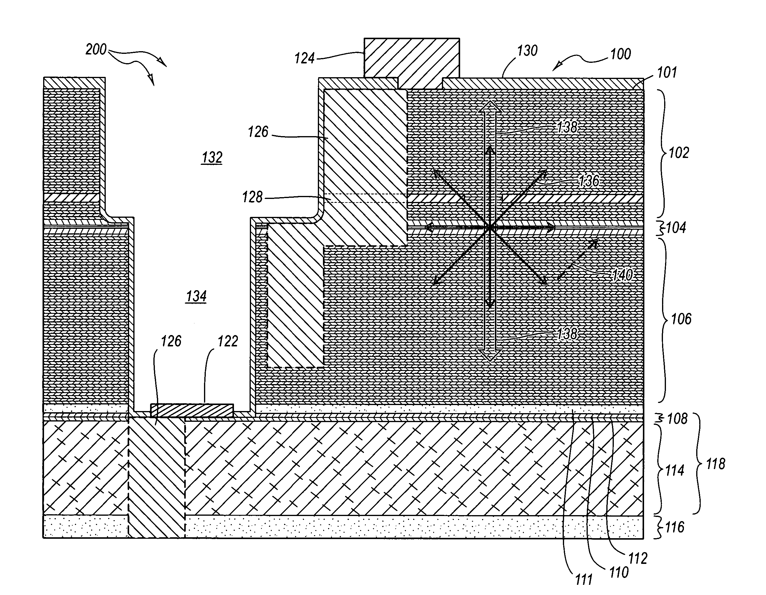 Absorbing layers for reduced spontaneous emission effects in an integrated photodiode