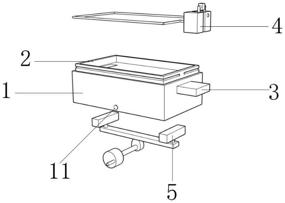 Motor accessory production mold facilitating material taking