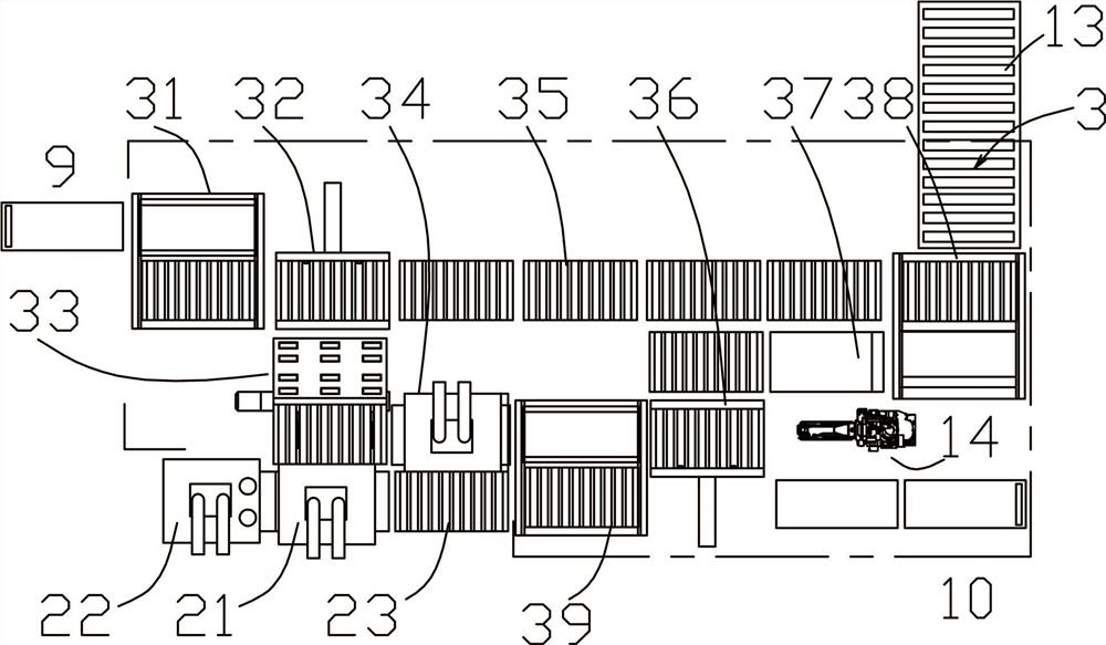 Double-face-plate full-automatic wooden door production line