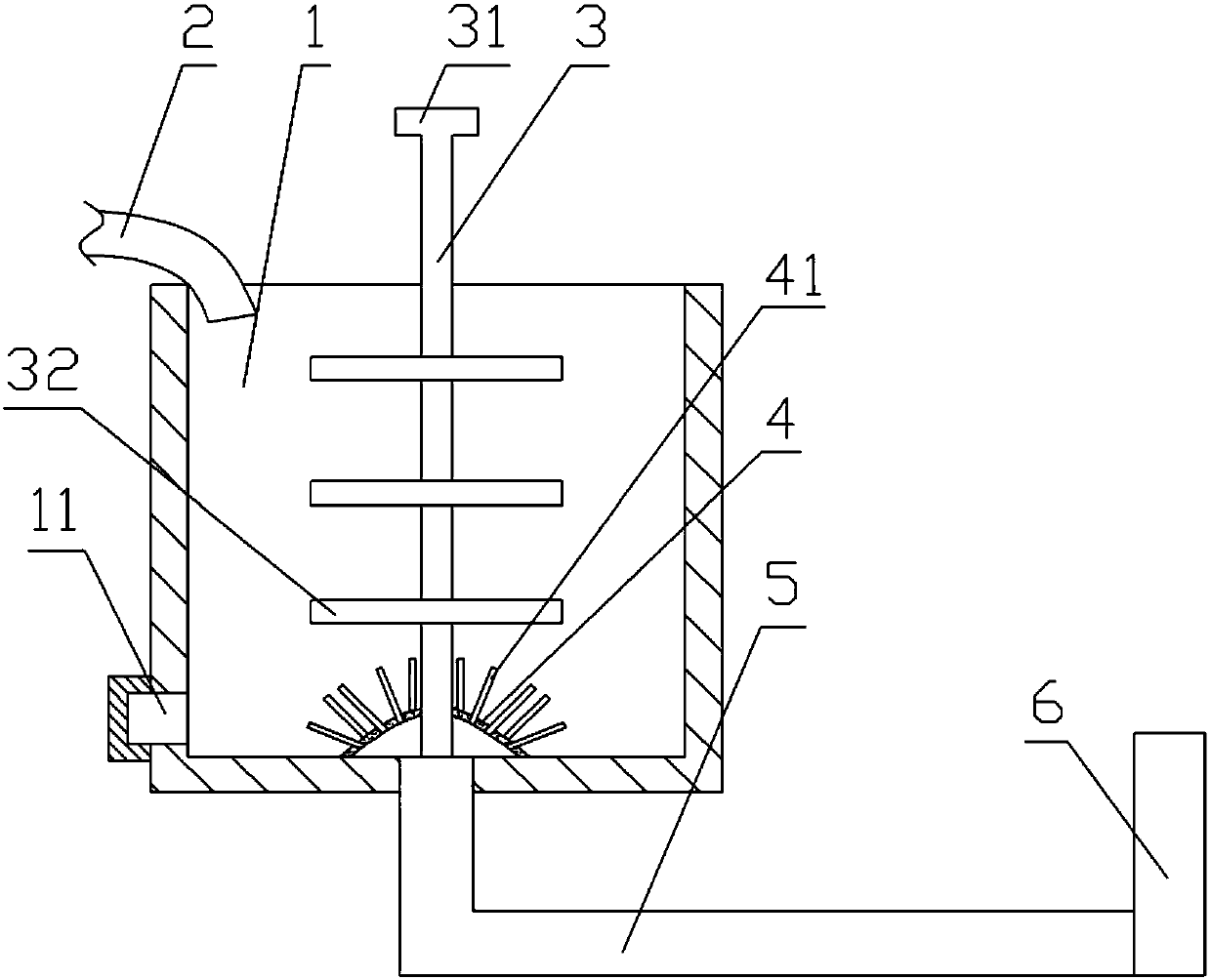 Blockage prevention gas cleaning device