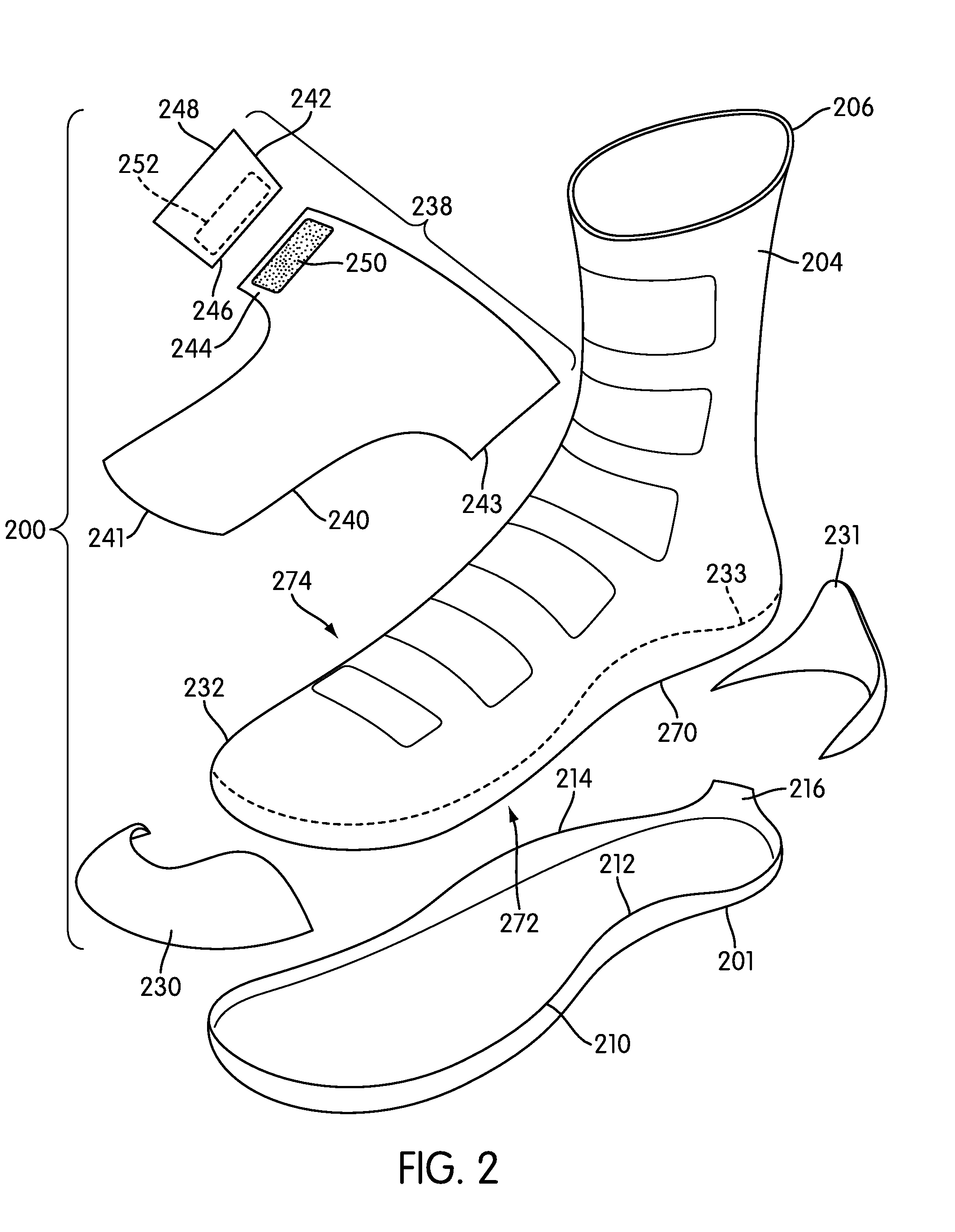 Article of Footwear for Water Sports