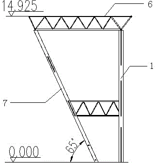 Curved surface space pipe truss structure and mounting method thereof