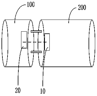 Double-shield position detection device, double-shield position detection method, double-shield guide system and double-shield guide method