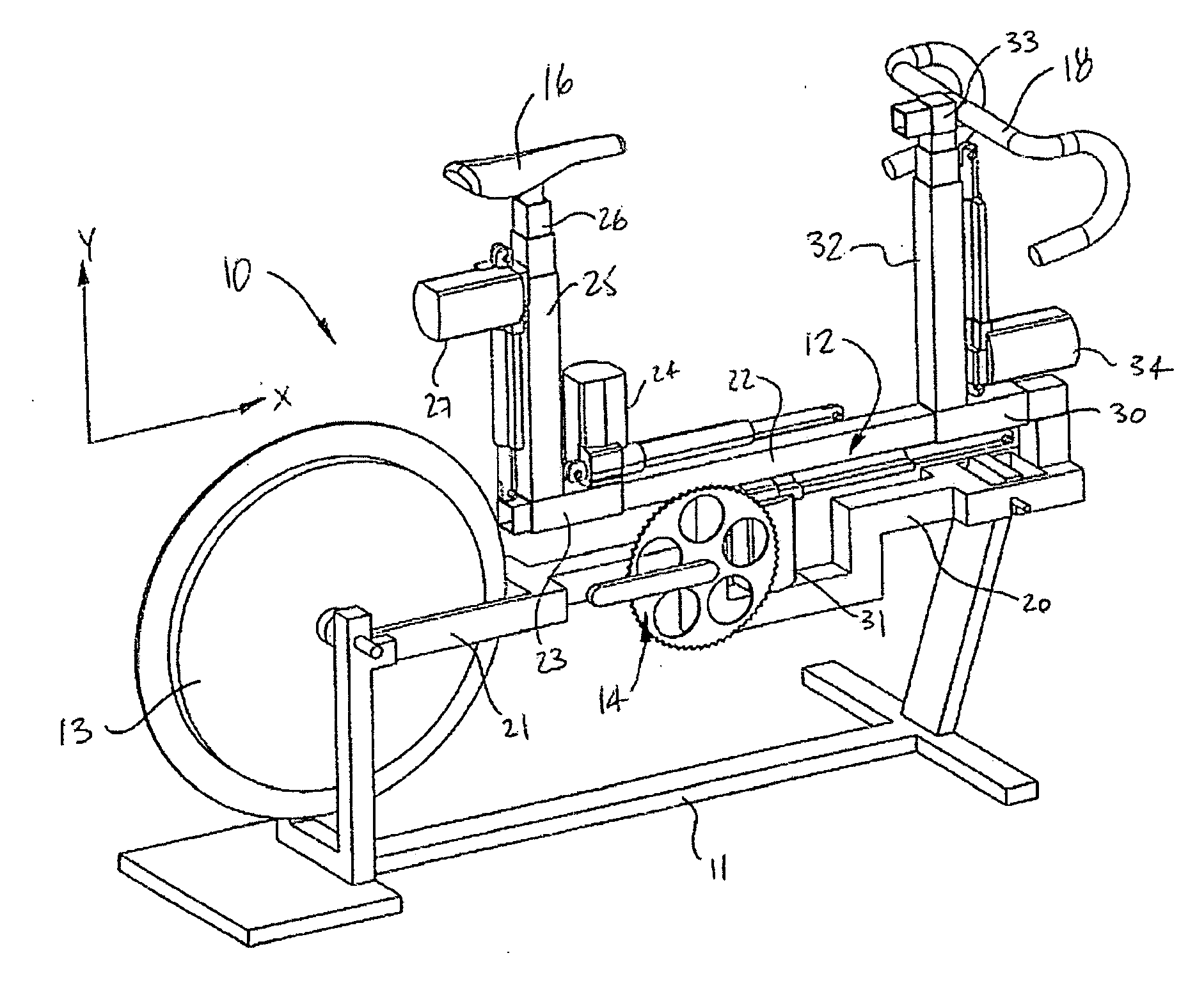 Adjustable stationary bicycle