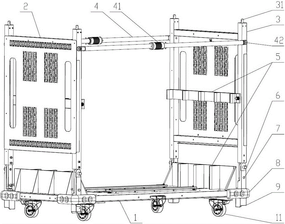 Foldable LED display screen transport bracket