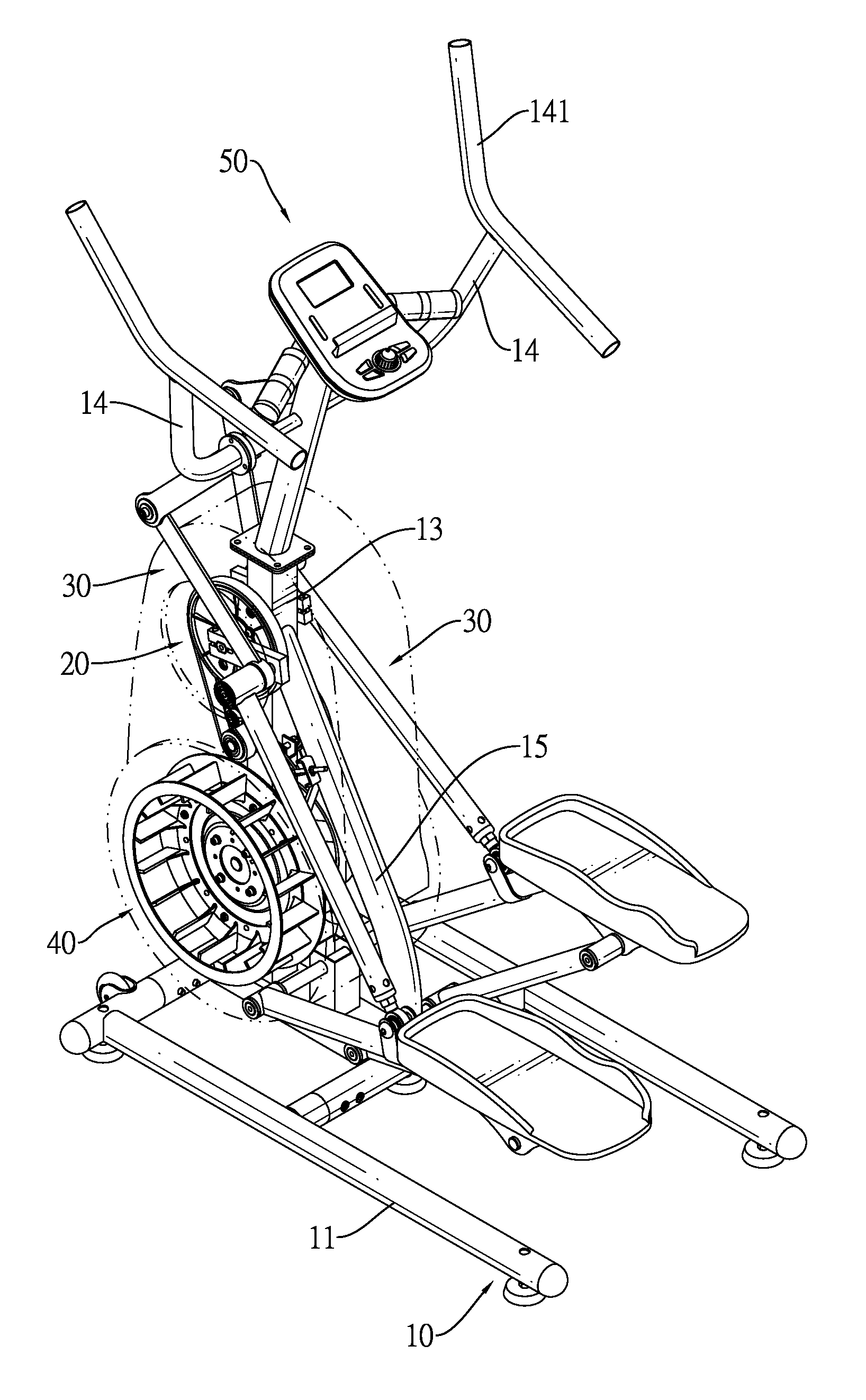 Stepping exercise machine