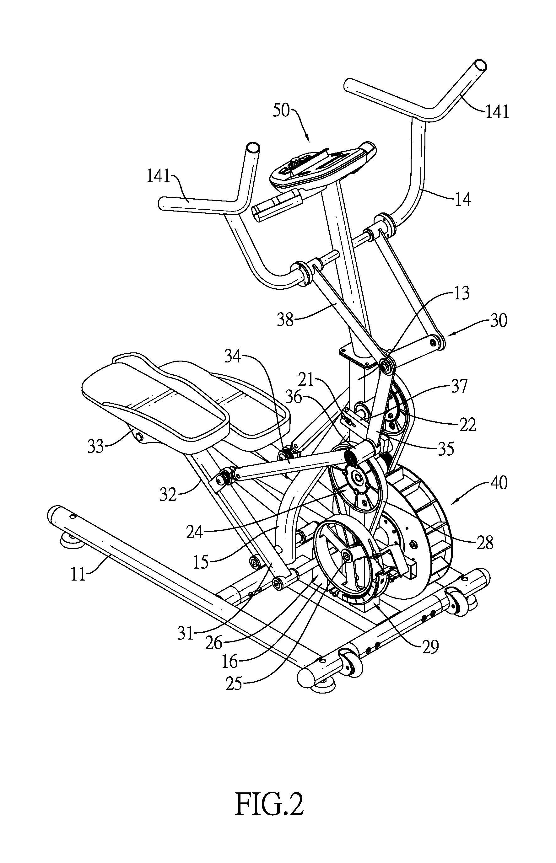 Stepping exercise machine