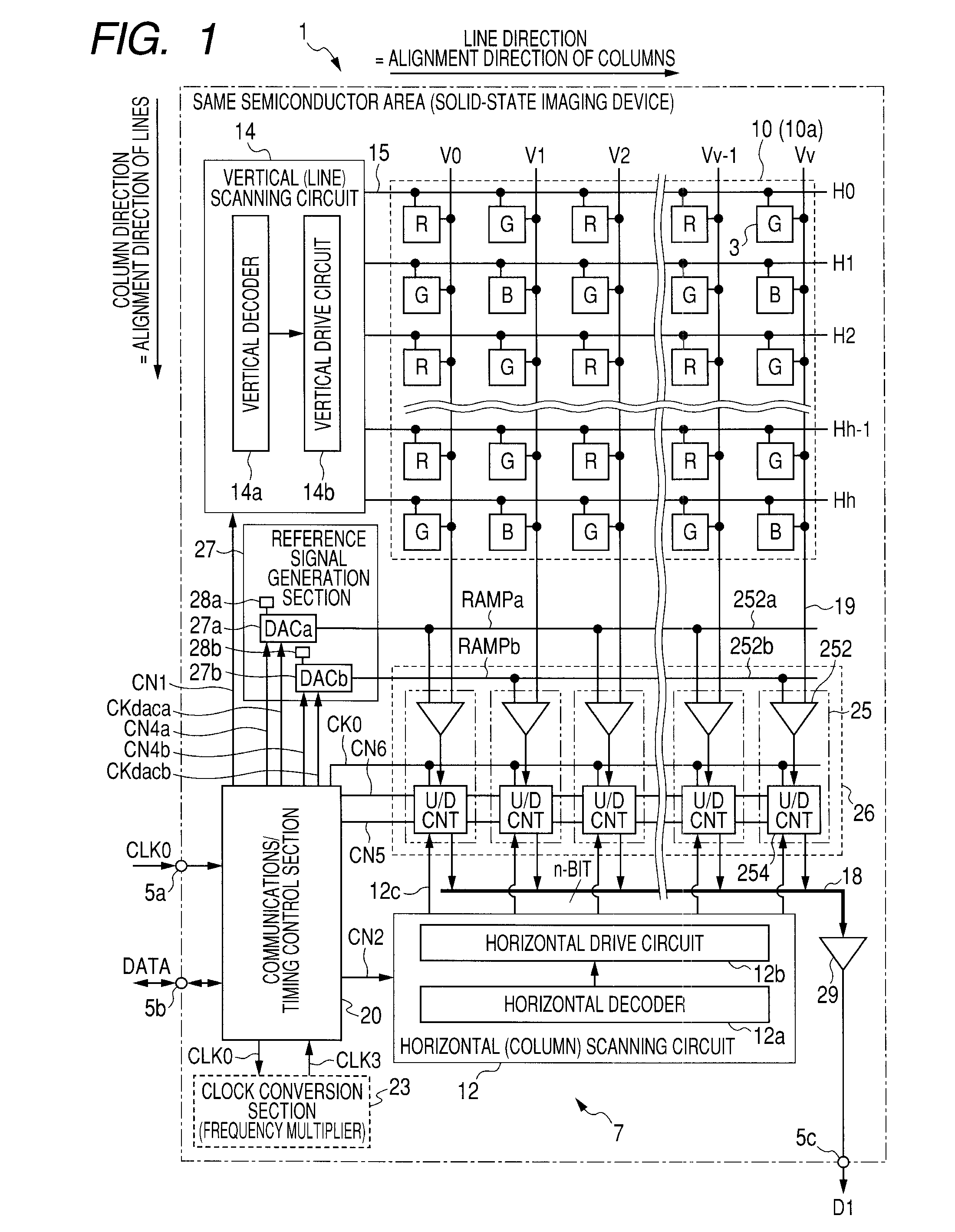 Imaging device and camera