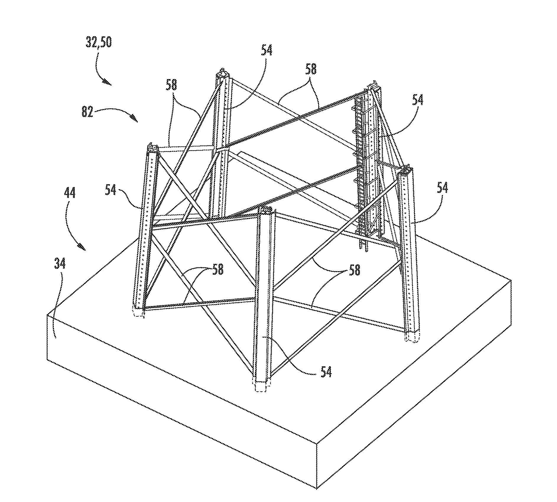 System and method for assembling tower sections of a wind turbine lattice tower structure