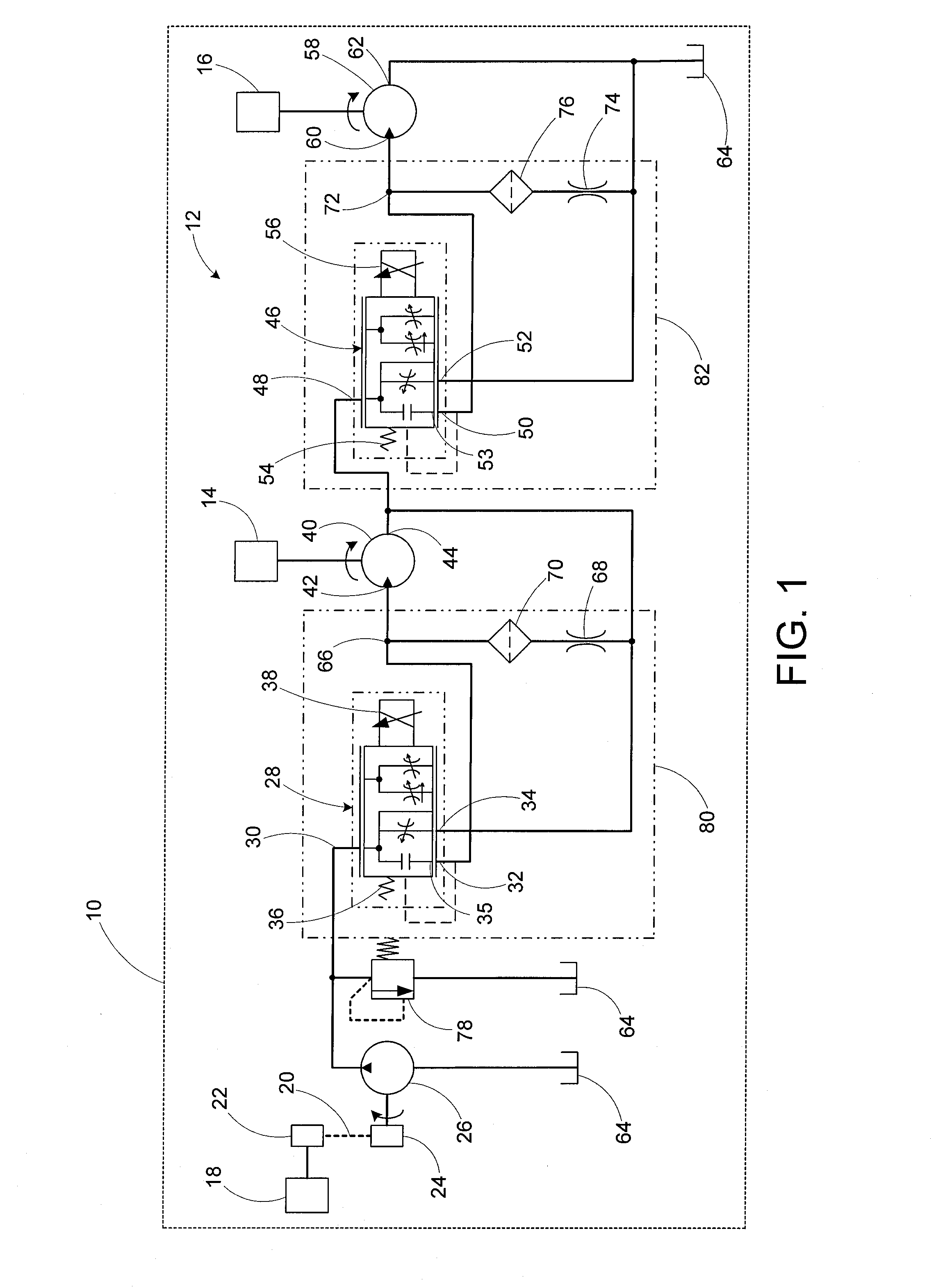 Hydraulic drive system for sand and salt spreaders