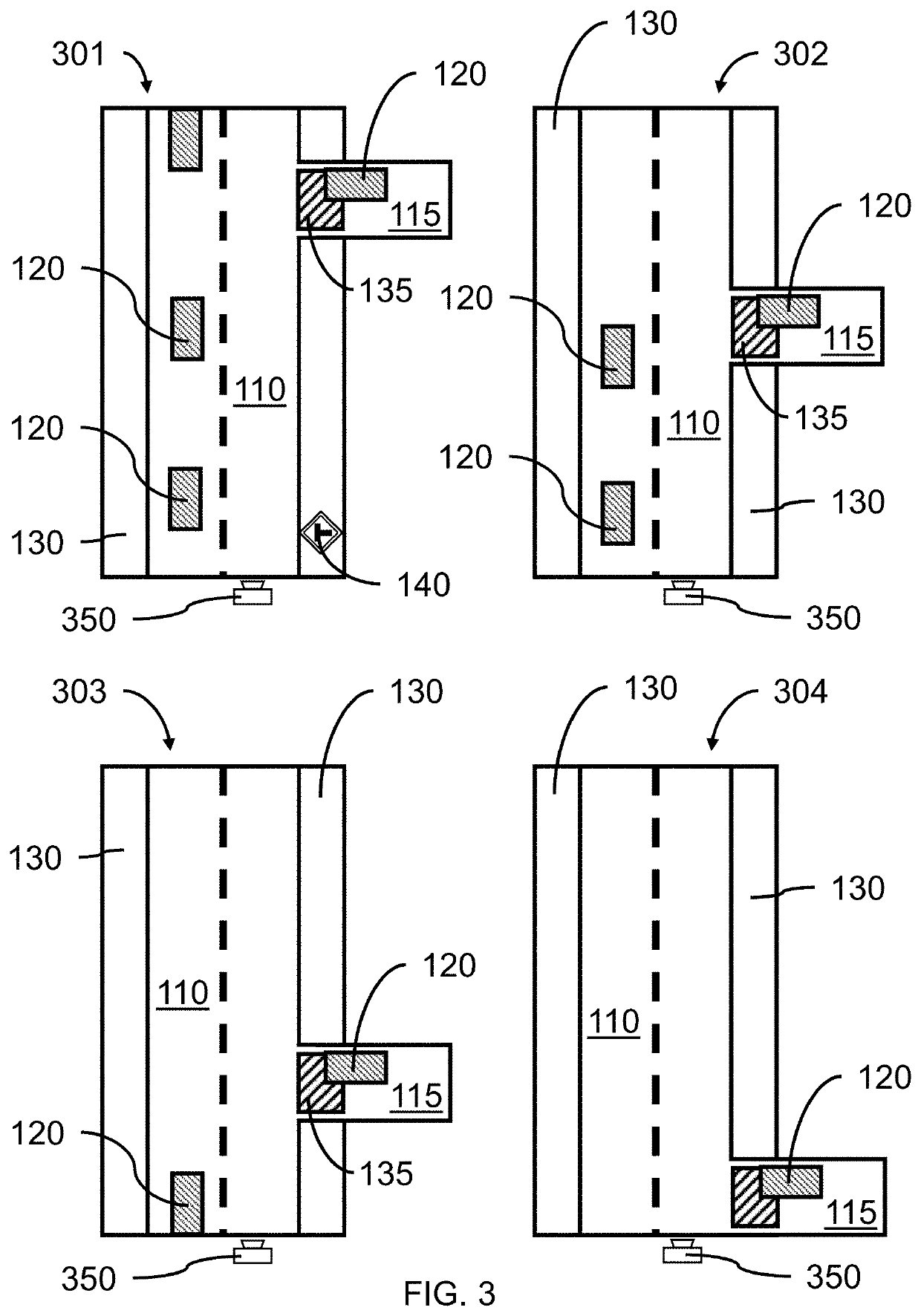 Parametric top-view representation of complex road scenes