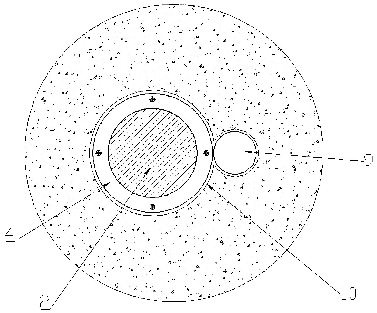 Waterproof and moistureproof structure of LED underground lamp and installation method