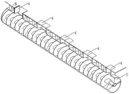 Auger conveying mechanism for dust or granular material storage and transportation container