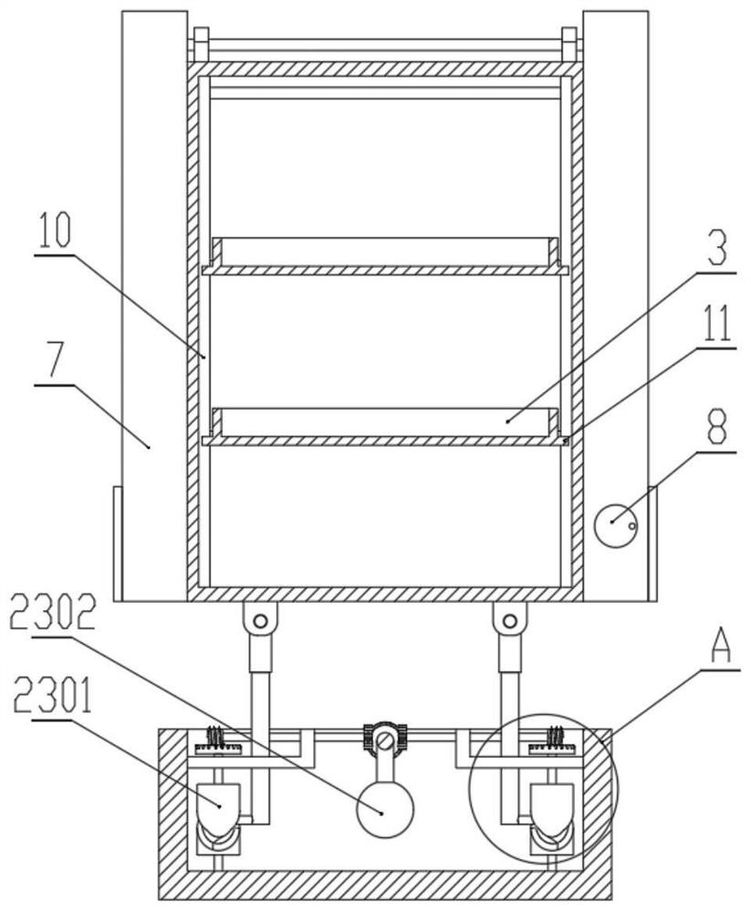 Mechanical accessory storage rack for warehouse storage