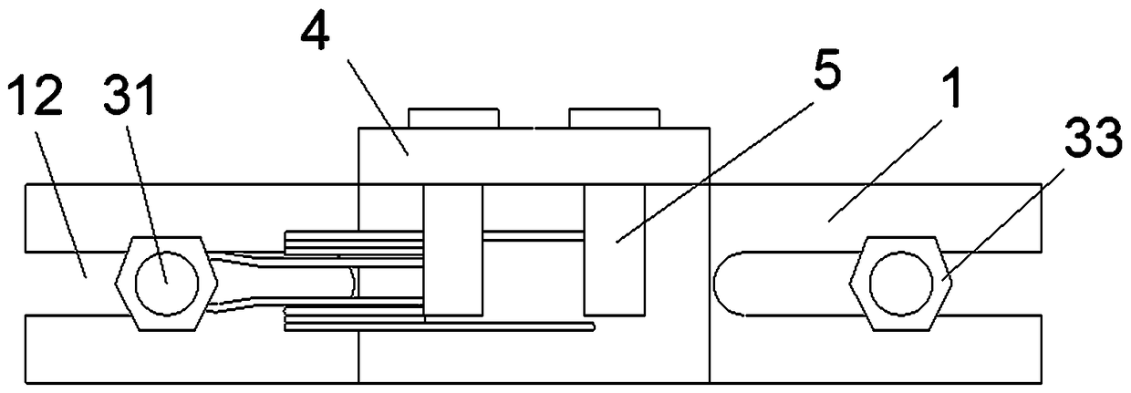 Stamping tool for semi-arc parts on torsional arms of middle and two ends of reset torsional spring