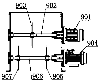 Ratchet chain type automatic bag breaking equipment