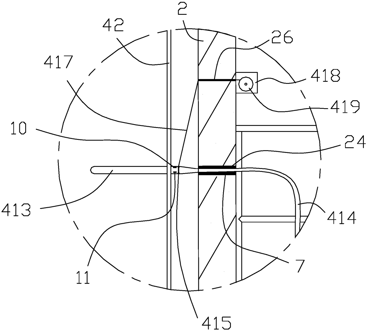 Material arch breaking system, arch breaking method and discharging bin with material arch breaking system