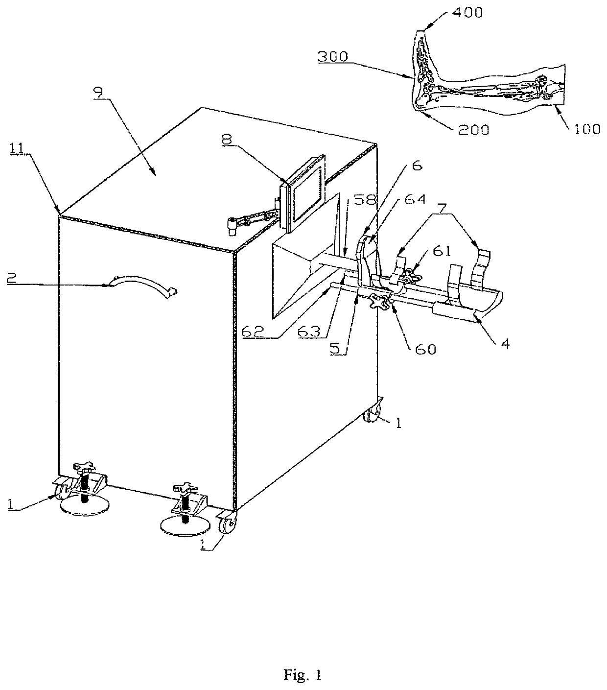 Traction provider robot for patient's fractured foot in surgical operation