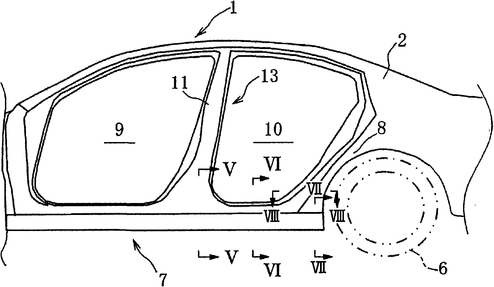 Side vehicle-body structure of automotive vehicle