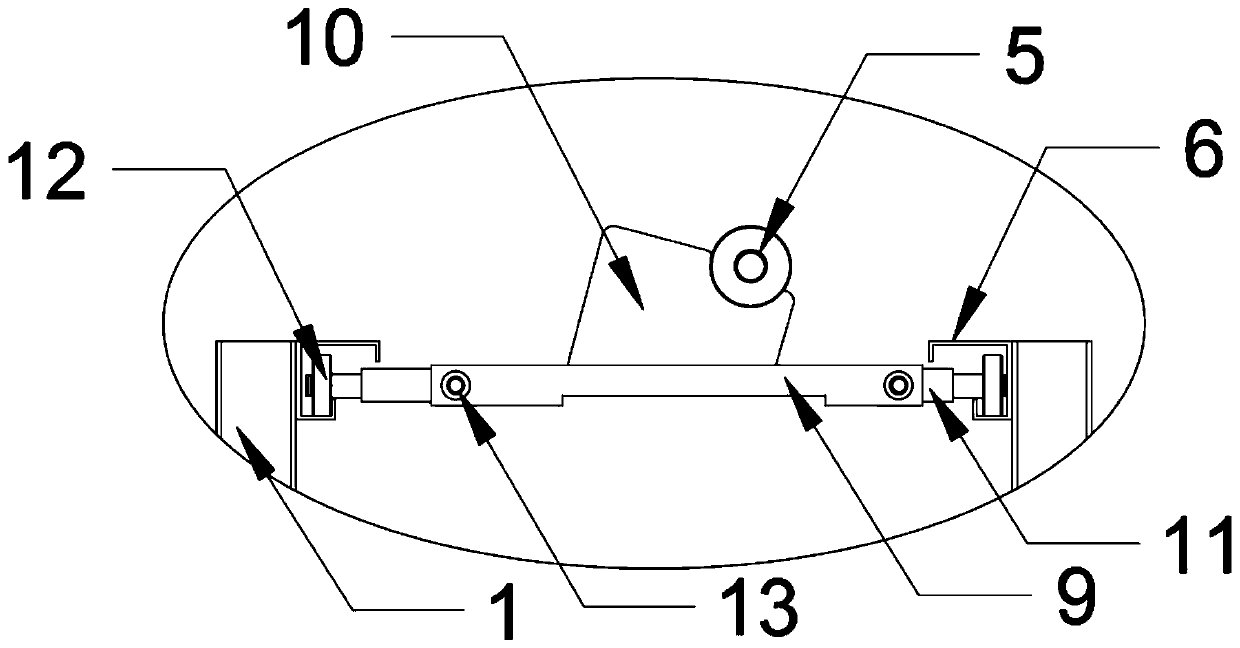 Paper pressing roller taking-out and loading device of tape-pasting part on Fida lathering machine