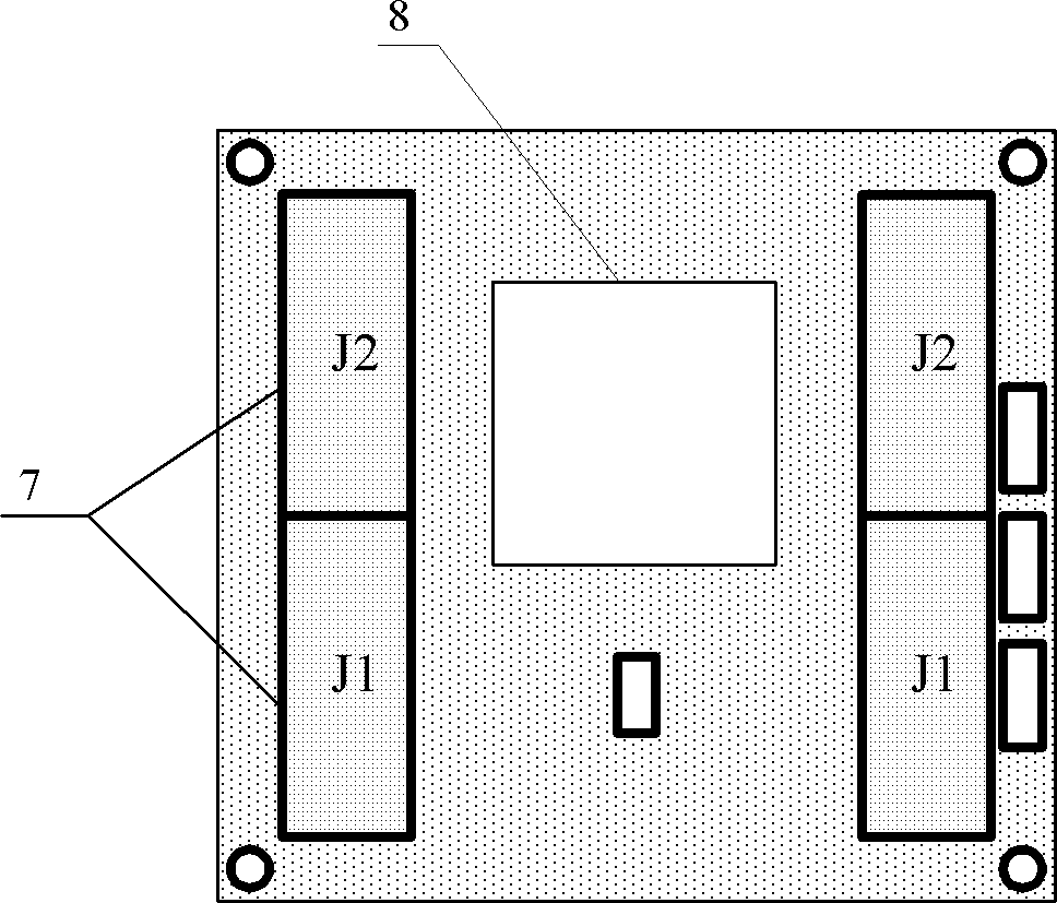 Reinforcing connecting device based on PXI backboard bridge