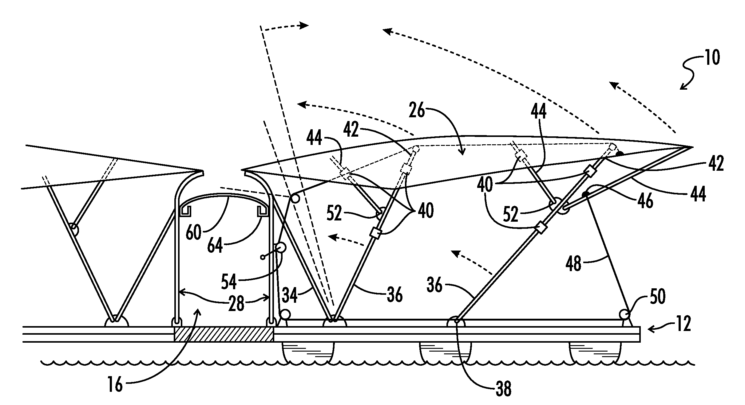 Retractable boat slip cover