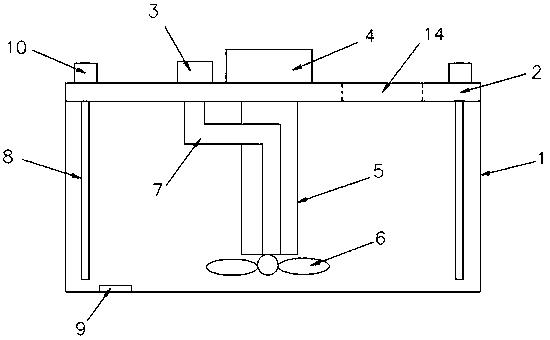 Oxygen increasing device with constant temperature for breeding box