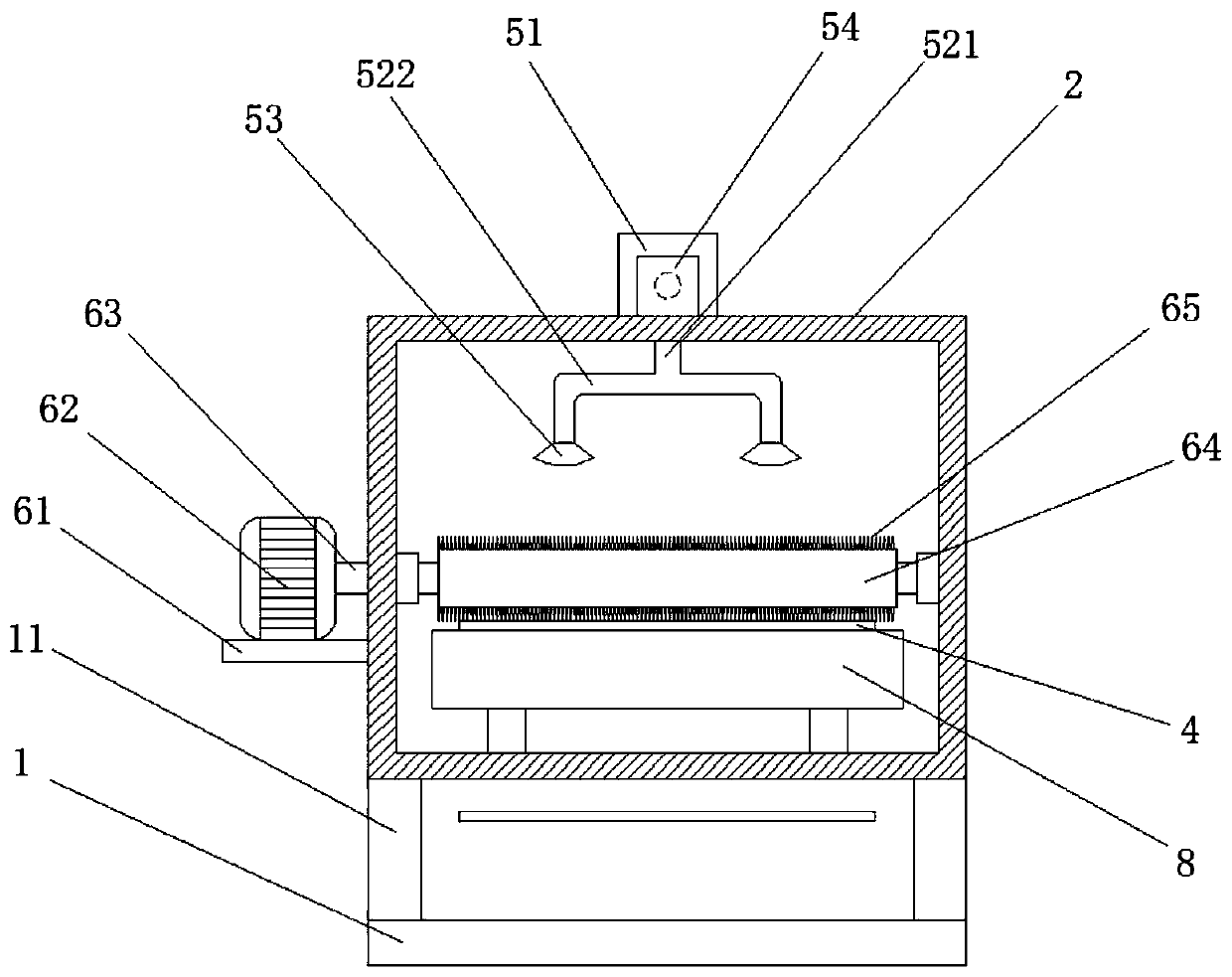 Ironing device with air suction and dust removal functions