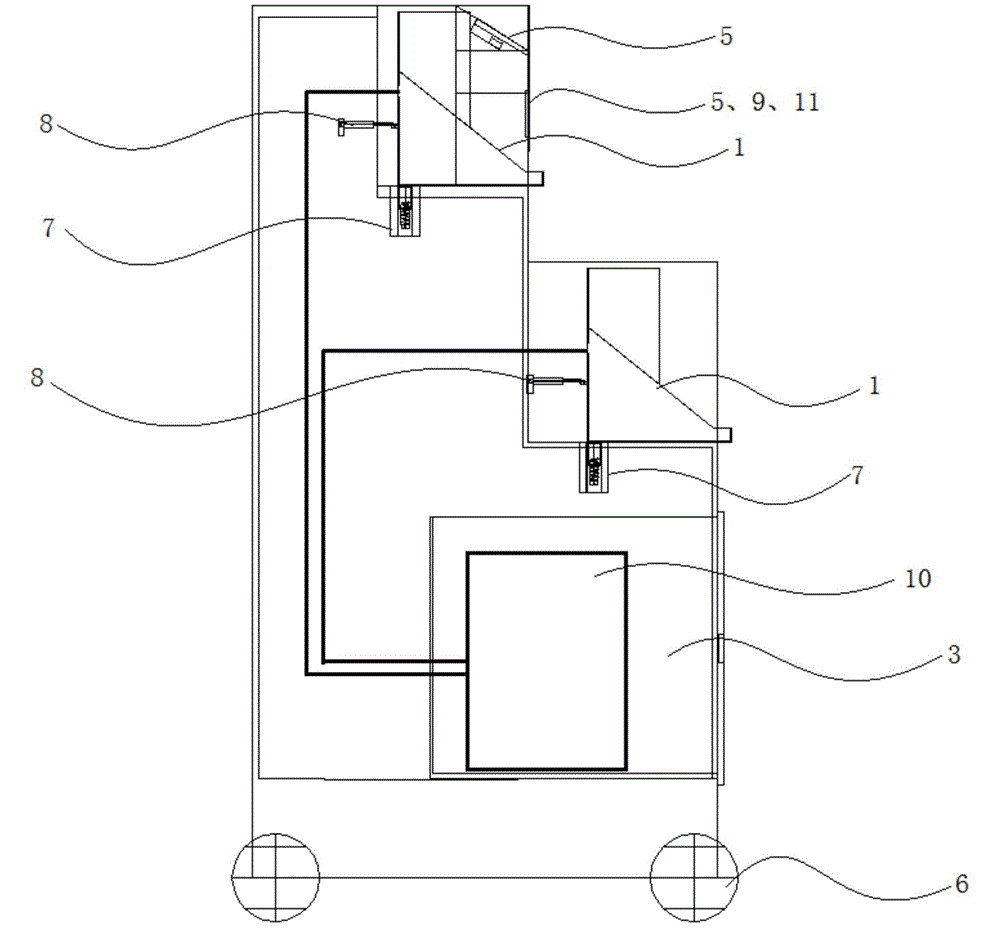 Tablet personal computer charging cabinet and working method thereof