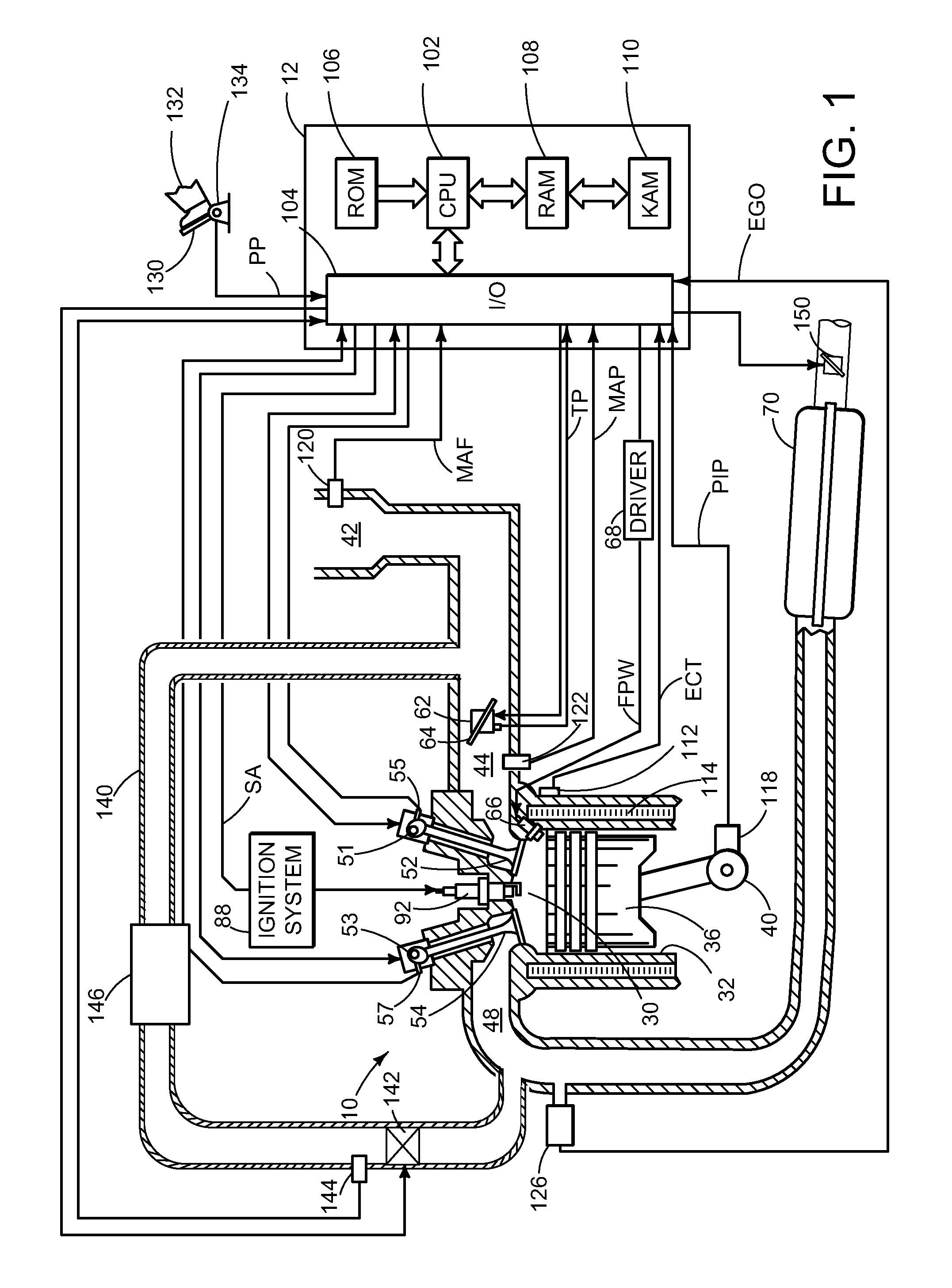 Catalyst heating with exhaust back-pressure