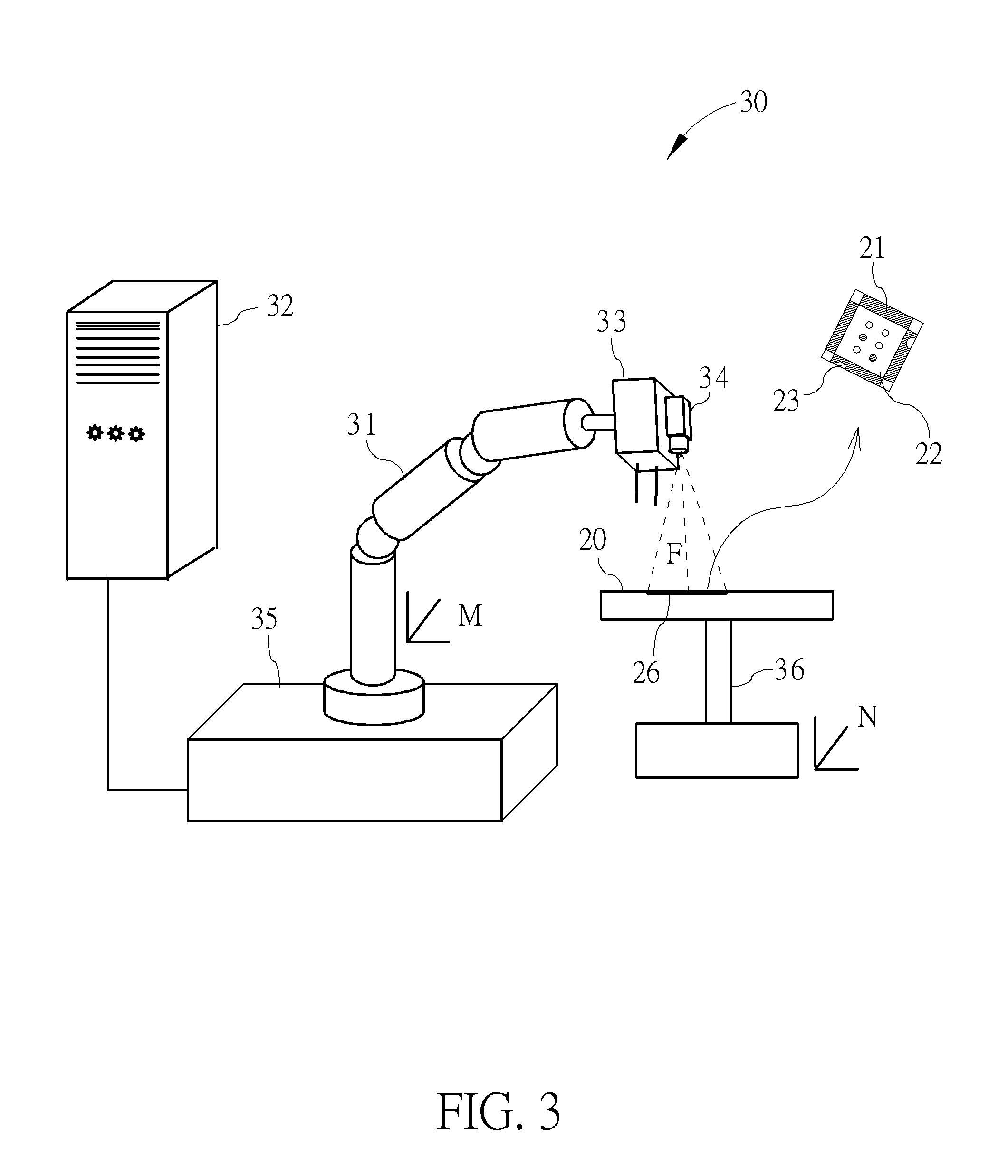 Robot calibration apparatus for calibrating a robot arm