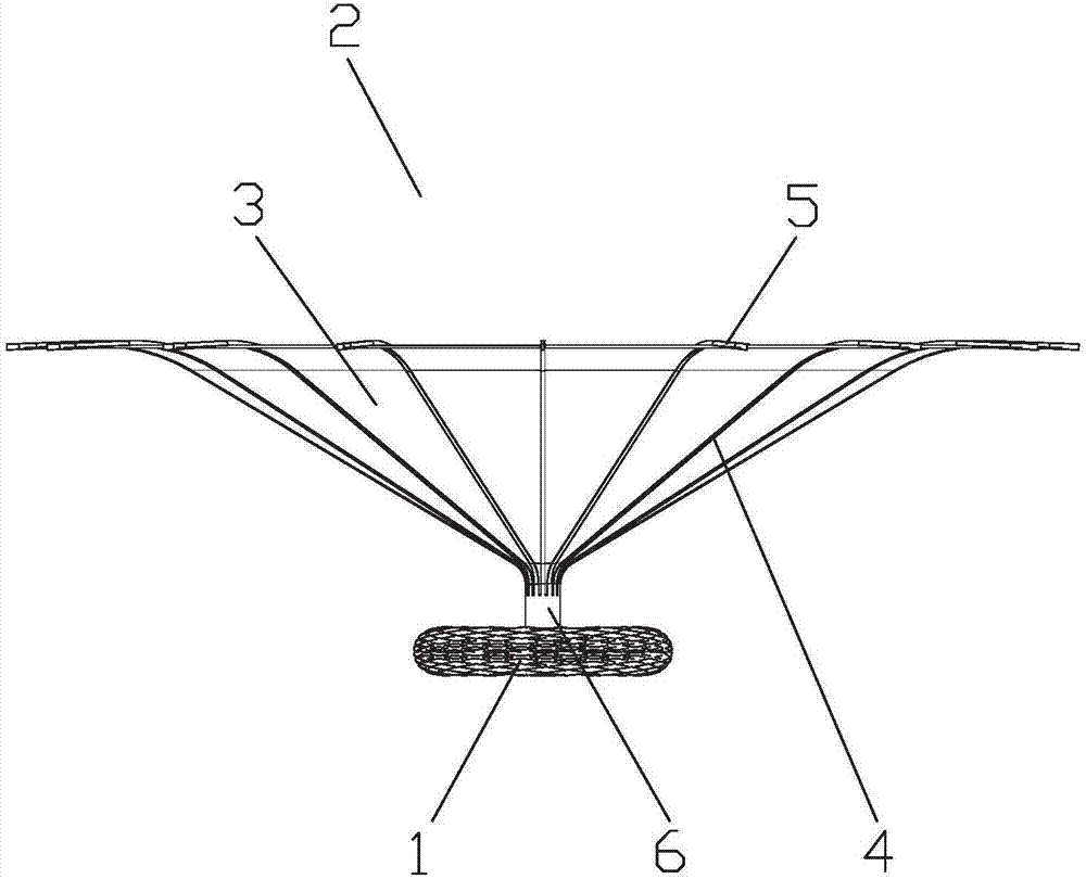 Cardiac apex mediated heart volume reduction implant