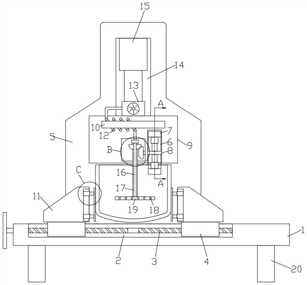 Sample container heating device and nucleic acid extraction equipment for nucleic acid extraction equipment