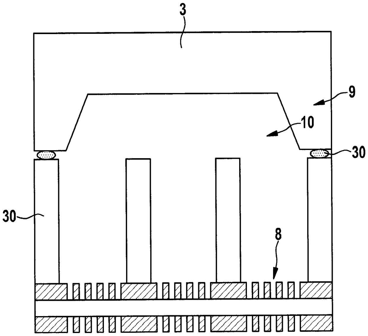 Micromechanical acoustic transducer device and corresponding manufacturing method